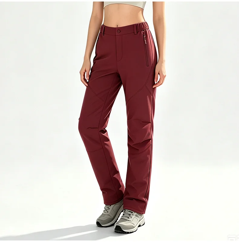 LNGXO Damen-Skihose, wasserdicht, winddicht, Snowboardhose, warme Fleecehose für den Winter, Outdoor-Sportbekleidung für Snowboarden. – Detail 10