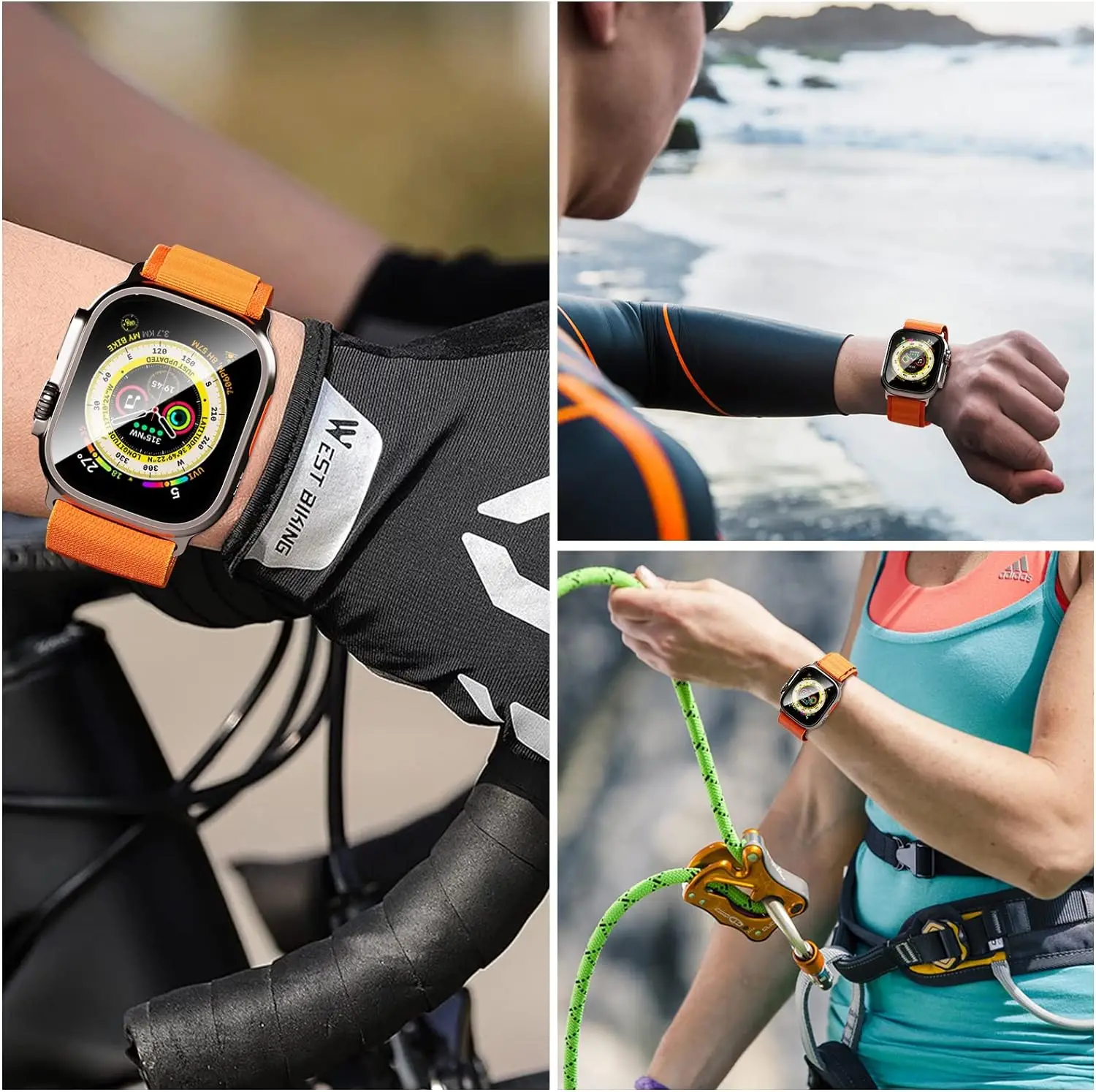 Tempered Glass Screen Protector Case Cover For Apple Watch Series Ultra 2 3 1 49MM 49 MM Protection Protective Film Accessories