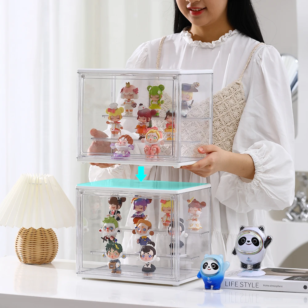 Display Stand Transparent Ladder Animation Car Model Blind Box Cardboard Box Packaging Storage Box Hand Puppet Display Box