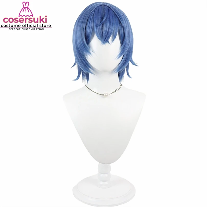 Shiboyugi: Playing Death Games to Put Food on the Table Aoi Cosplay Wig Blue Halloween Headpiece Convention Event Headwear