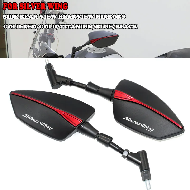 Universal Motorcycle Side Rear View Rearview Mirrors  For FCS600 Silver Wing SilverWing GT400 600
