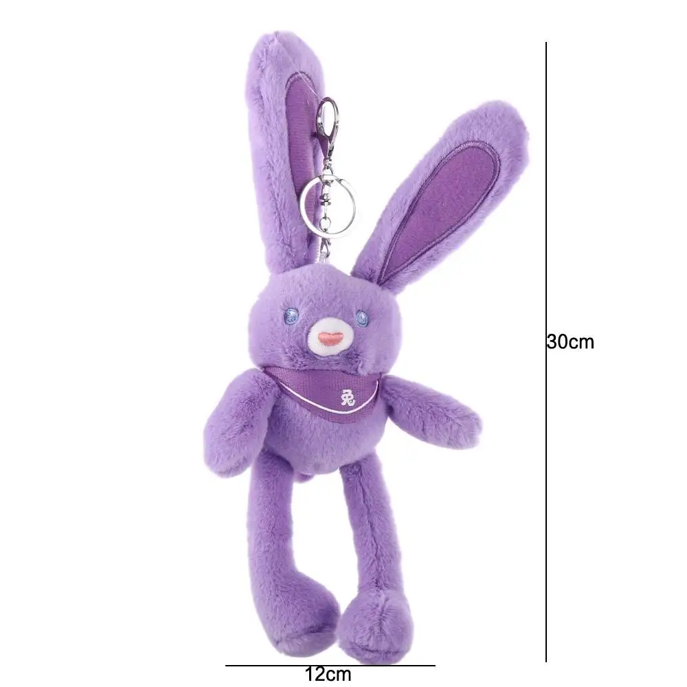 Bibelot tirant lapin porte-clés cartable pendentif en peluche lapin porte-clés porte-clés tirant lapin en peluche jouets animaux en peluche