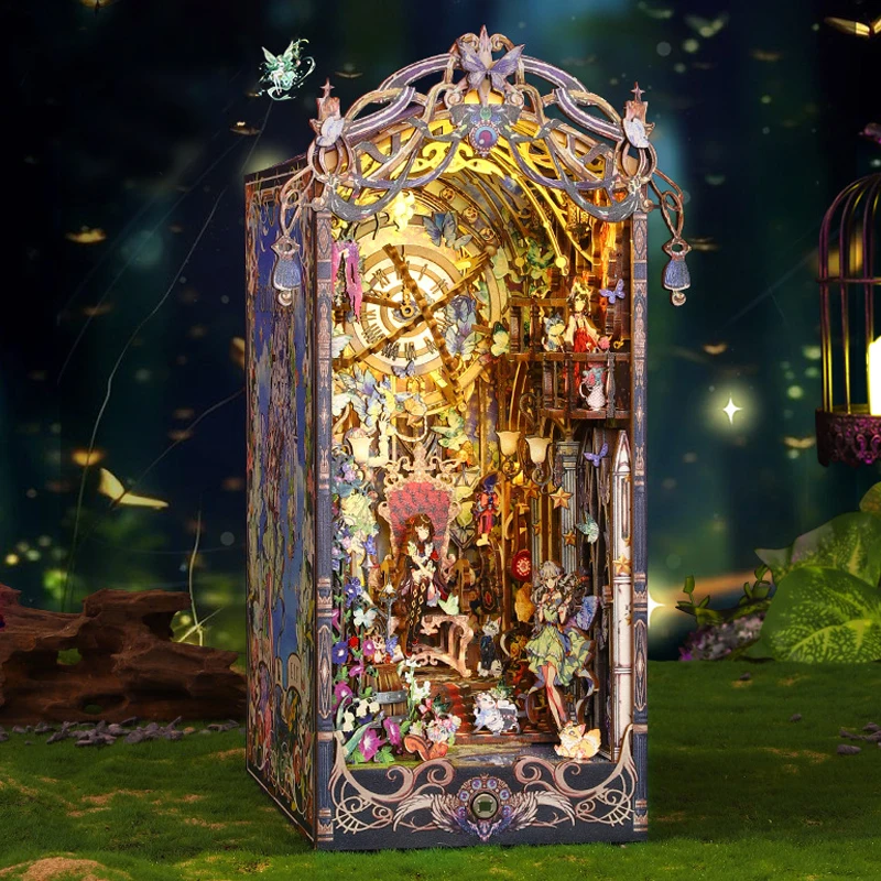 DIY Boekenhoekje Kit Plank 3D Houten Boekenplank Boekensteunen Maken Kamer Speelgoed Thuis Slaapkamer Decoraties Poppenhuis Voor Kerstcadeaus