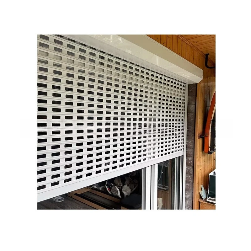 Hollow pattern aluminum alloy rolling shutter door electric rolling shutter door shop anti-theft rolling gate ventilation alumin
