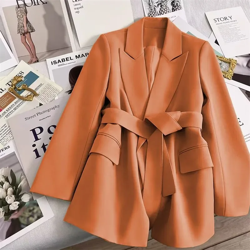 2026 Spring and Autumn New Suit Jacket Women's Korean Style Casual Fashionable Tight Waist Suit Women's Top