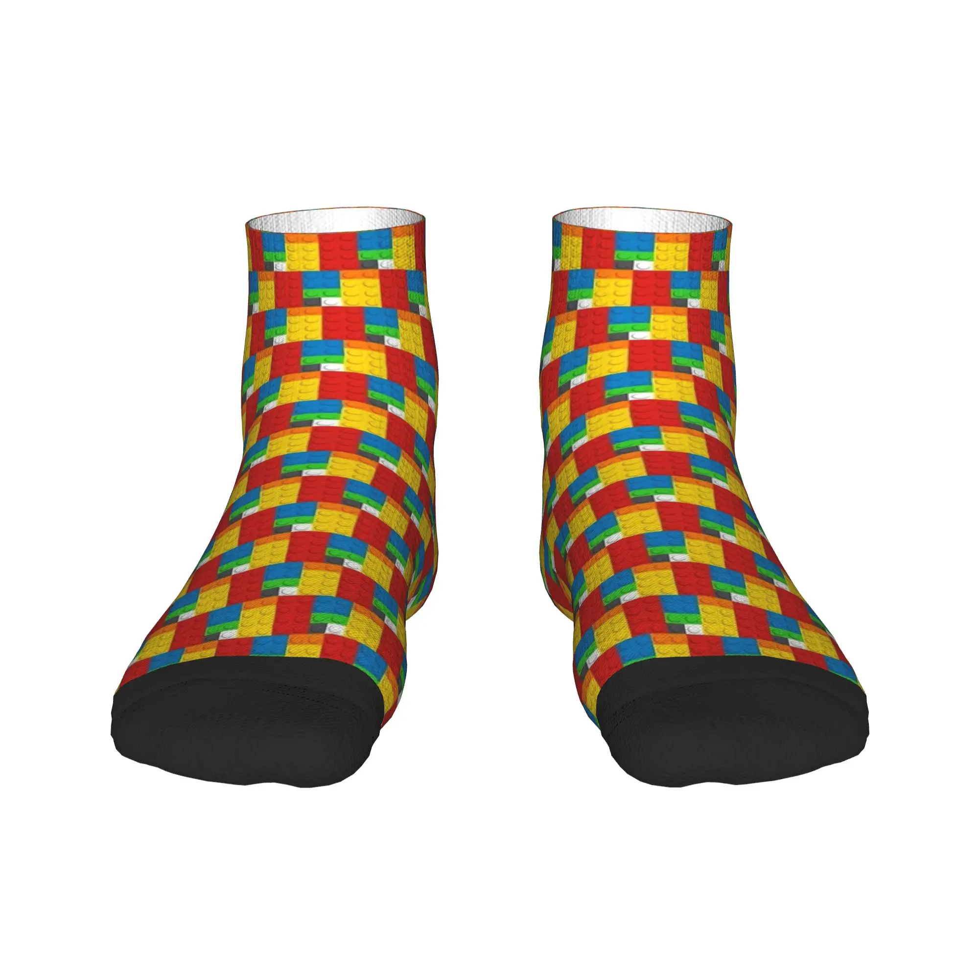 Women Men Casual Socks Watercolor Building Blocks Pattern Anti Skid High Quality Sock Summer  Funny Pattern Climbing Socks