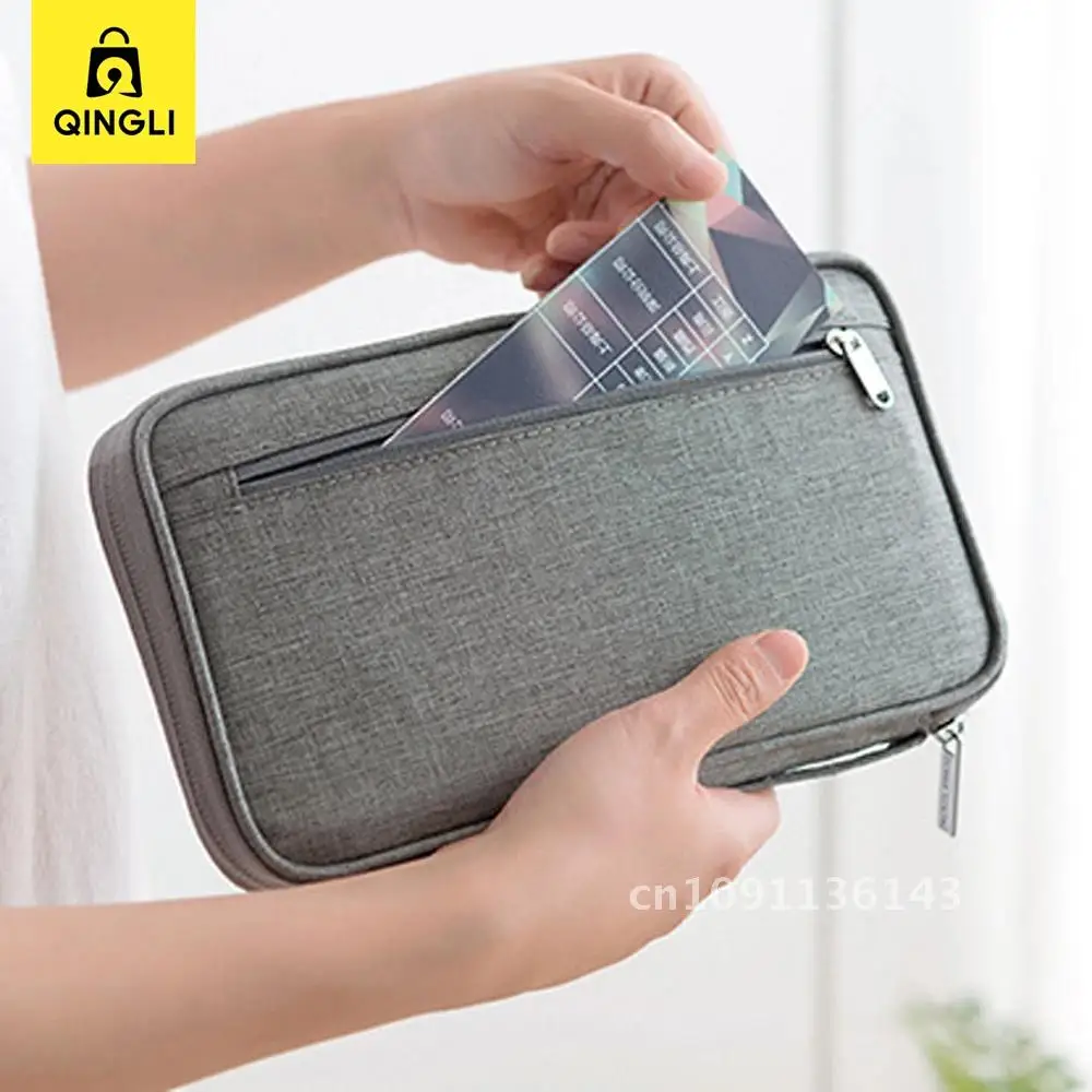 New Travel Passport Wallet High-capacity Family Waterproof Holder Cover Document Air Men Women Passport Ticket Credit Card Bag