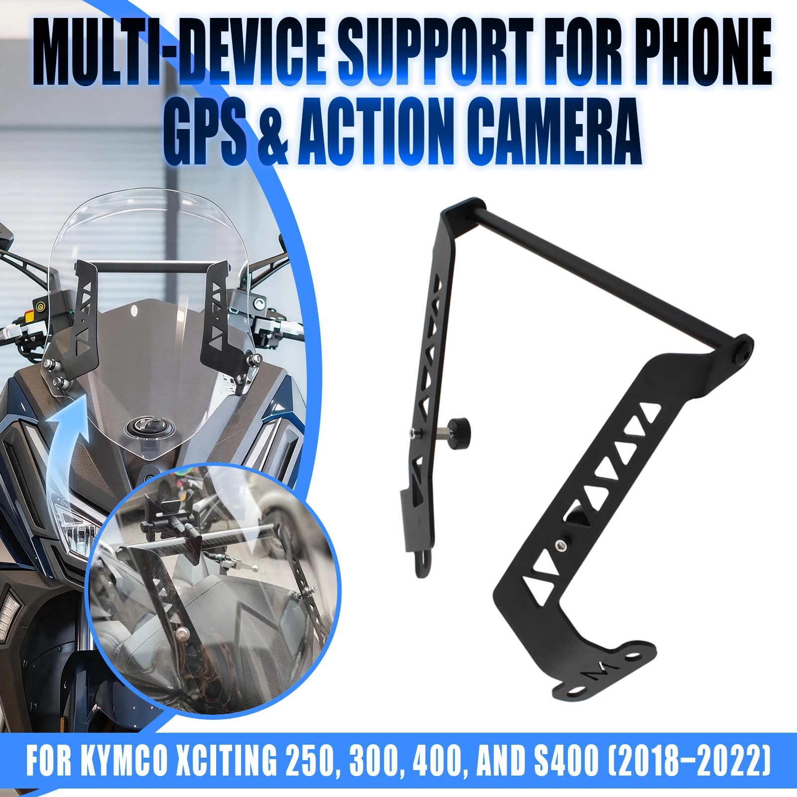 Motorcycle GPS Navigation Plate Phone Holder Stand Bracket For KYMCO Xciting 250 300i 400 S400 2018 2019 2020 2021 2022
