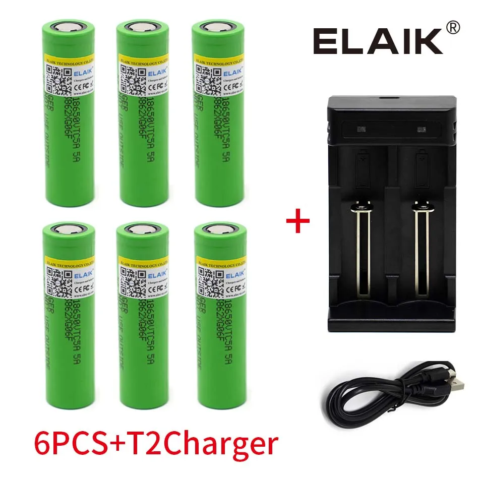 3.7v 18650 VTC5 2600mah Lithium Rechargeable Battery 30A Discharge For All Kinds Of Electronic Toys,with charger