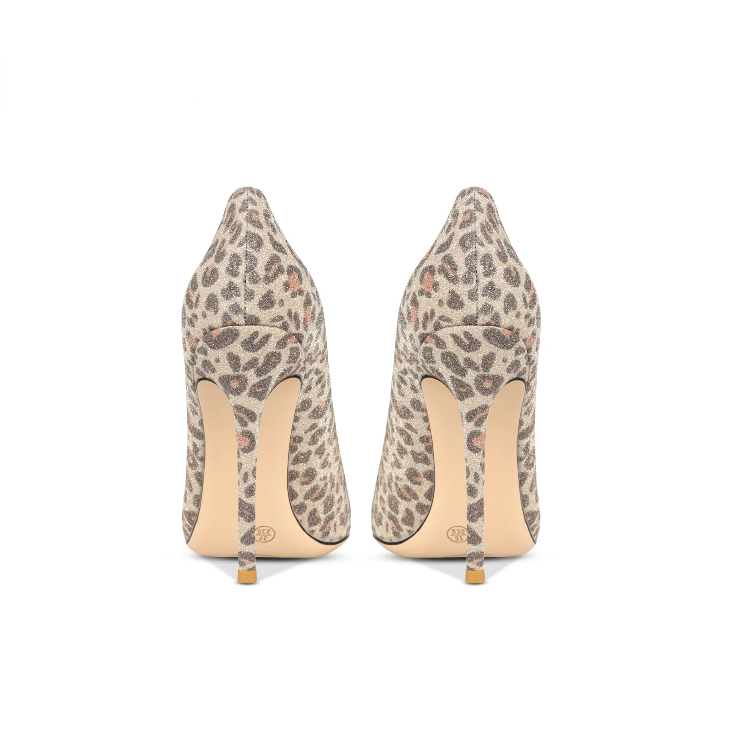 Sapatos de boca rasa pontiagudos para mulheres, sapato leopardo marrom, salto fino, novo para primavera e outono