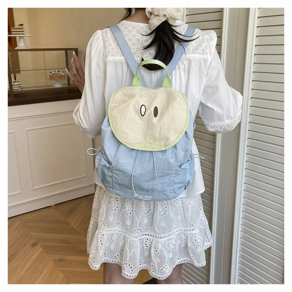 الكورية نمط في الهواء الطلق الرباط على ظهره السفر الدوبامين اللون الفاكهة النايلون على ظهره حقيبة كتب مقاوم للماء المشي لمسافات طويلة حقيبة كتف