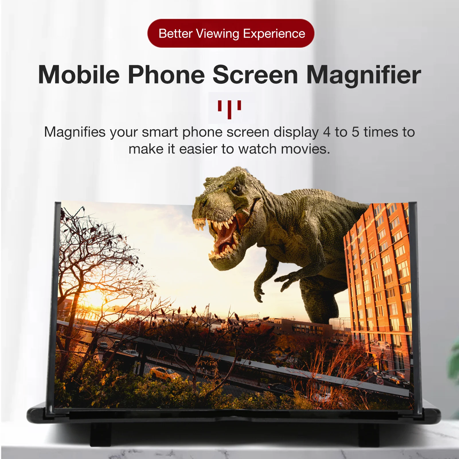 L16 16 inch Mobile Phone Screen Magnifier 3D Enlarger Magnifying Amplifier Bracket Universal Foldable Desk Phone Holder Stand