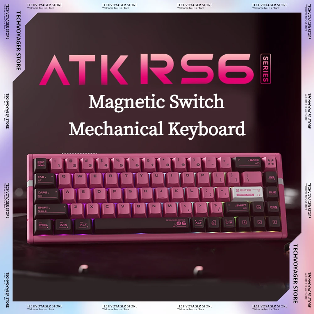 

ATK RS6 Magnetic Switch Mechanical Keyboards Aluminium Alloy Low Latency Custom Wired Gaming Keyboard PC E-Sports Accessories