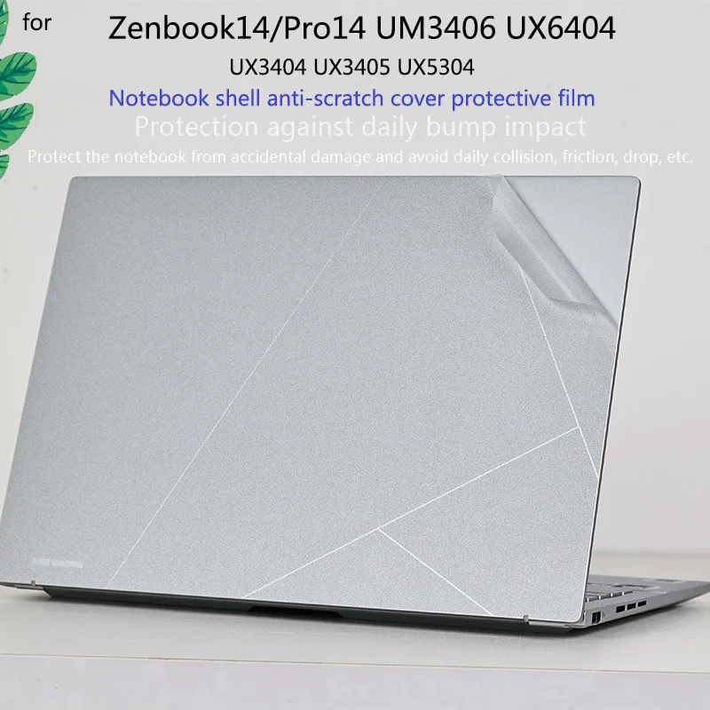 For ASUS Zenbook14 UM3406 UX3405 Notebook Shell Film 14X/Pro14OLED UX6404 Body Anti-Scratch Protective Film UX3404 Cover Sticker