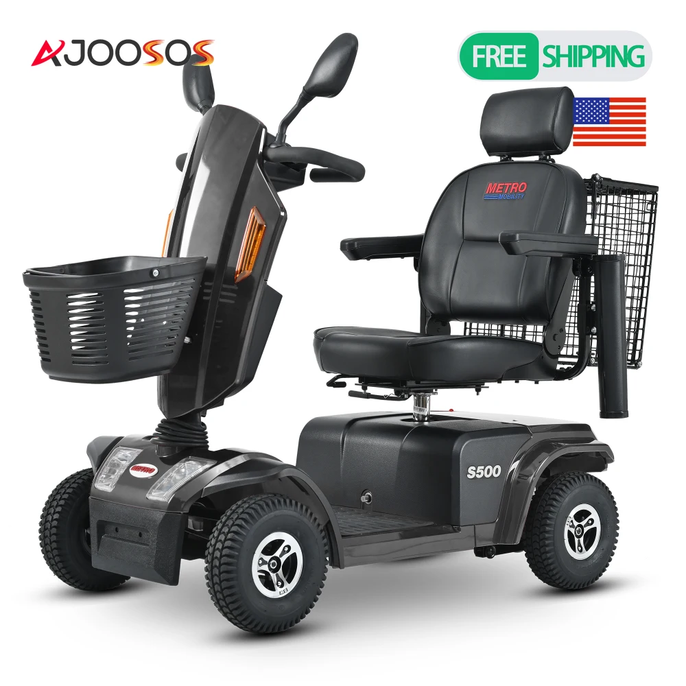 

Foldable Mobility Scooter Electric 4 Wheel Powered Lightweight Aluminum Alloy Frame Portable Design for Senior Citizens Adults