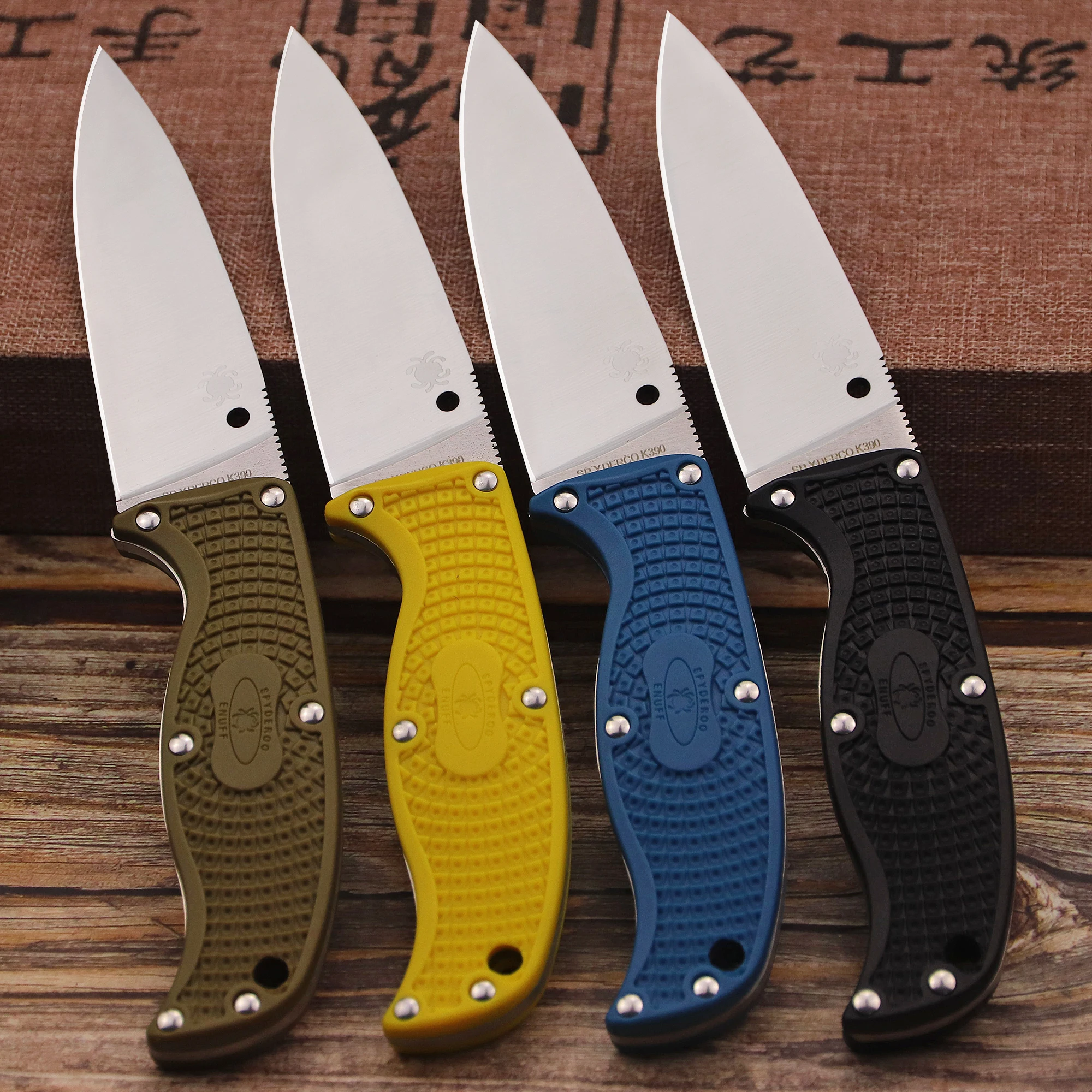 Cuchillo de caza al aire libre de EE. UU. + funda k, cuchillo de supervivencia de aventura para viajes al aire libre, cuchillo de herramienta EDC para acampar y pescar