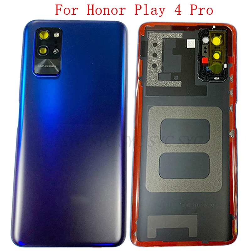 

Задняя крышка для Honor Play 4 Pro задняя крышка аккумуляторного отсека с логотипом объектива камеры запасные части