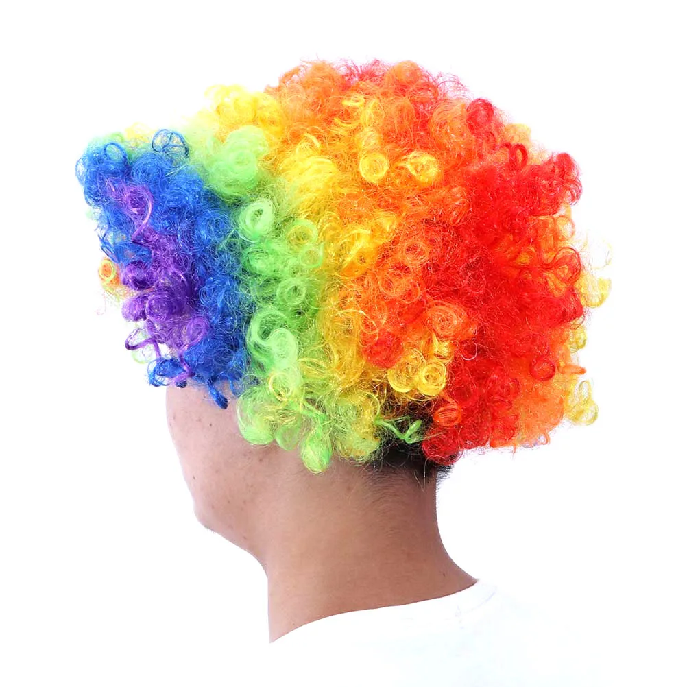 

3 Pcs Three-piece Clown Set Fancy Dress Suit Cosplay Party Colorful Costume Funny Performance