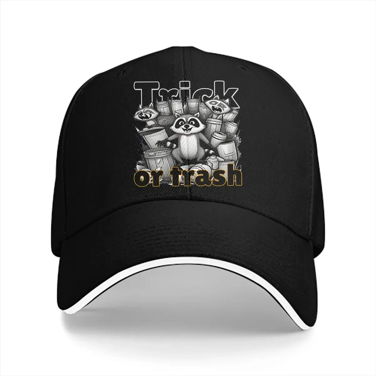 Summer Cap Sun Visor Trick Or Trash Hip Hop Caps Raccoon Lover Cowboy Hat Adjustable Peaked Hats