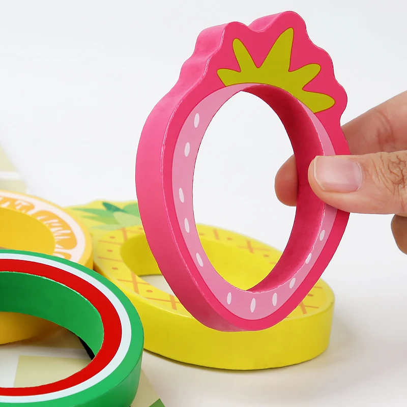 لعبة مطابقة وفرز مونتيسوري مشبك فواكه خشبي خرز شكل اللون فارز حسي للأطفال المهارات الحركية الدقيقة التعليم المبكر