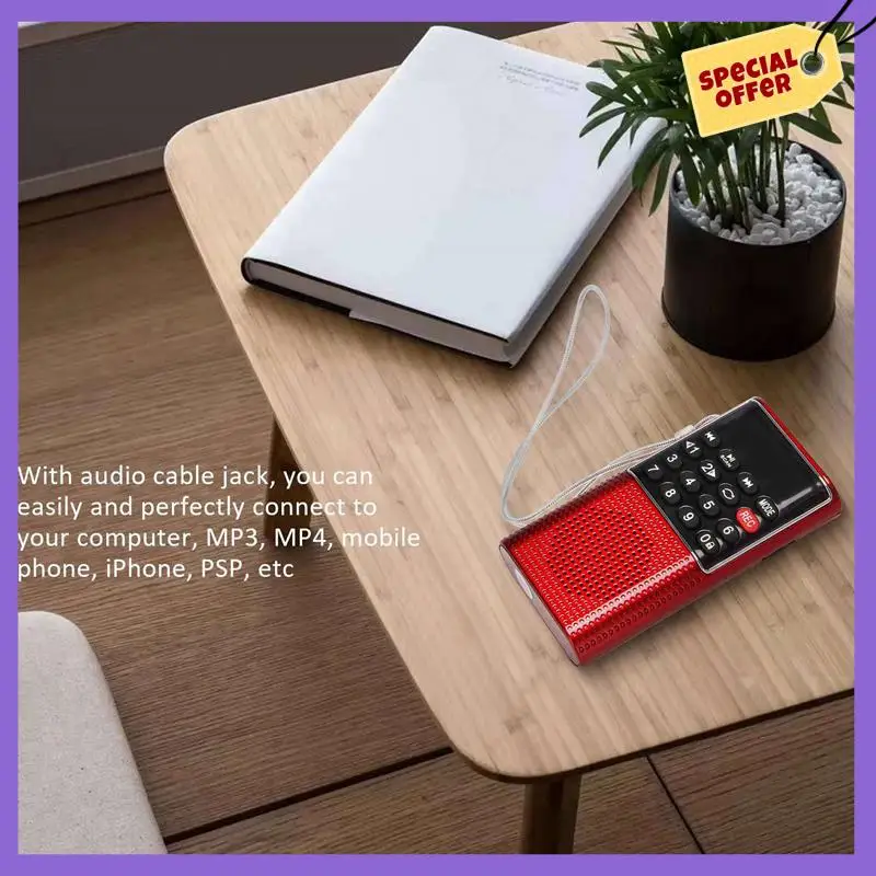 -A96Z 10X L-328 Mini Tragbare Tasche FM Auto Scan Radio Musik Audio MP3 Player Outdoor Kleine Lautsprecher mit Voice Recorder