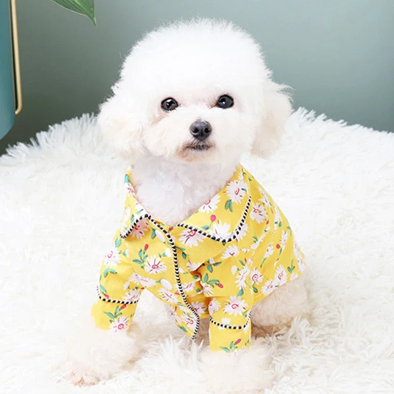 Pet Dog Pajamas Winter Dog Jumpsuit Clothes Cat Puppy Shirt Sleepwear Pet Coat Clothing for Small Dogs French Bulldog Yorkie