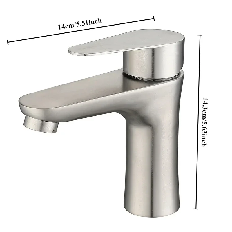 304 stainless steel hot and cold basin faucet/bathroom sink faucet