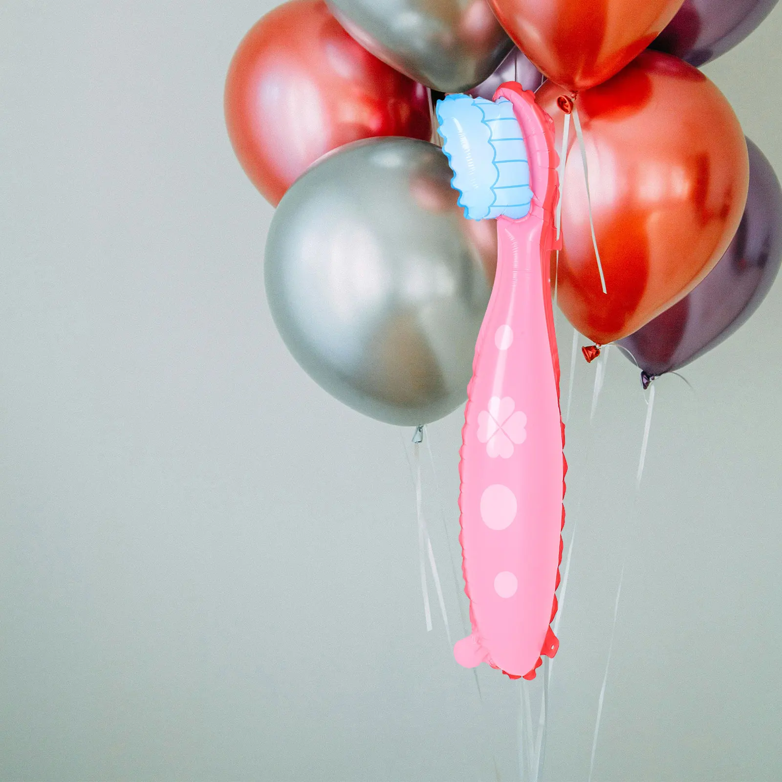 Grands ballons en forme de brosse à dents, 4 pièces, pour décorations de fête d'anniversaire, accessoires éducatifs engageants, ensemble de ballons géants