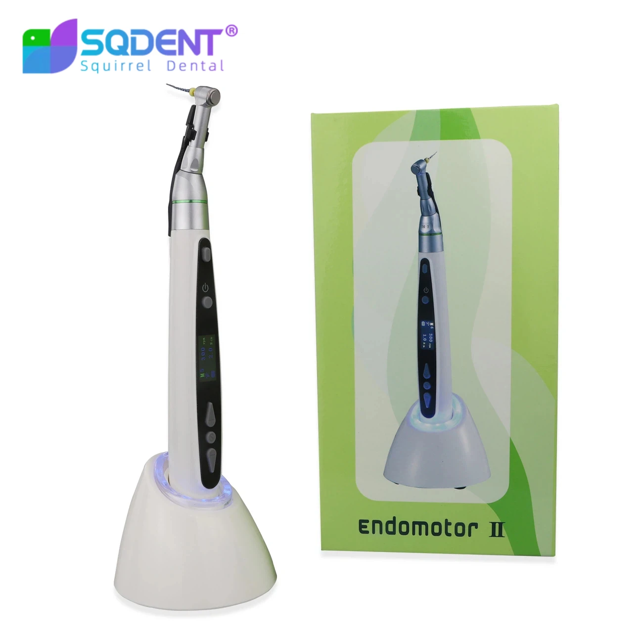NewDental Wireless Endo Motor Smart With LED Lamp 16:1 Standard Contra Angle Low Speed Handpiece Dentistry Endodontic Instrument