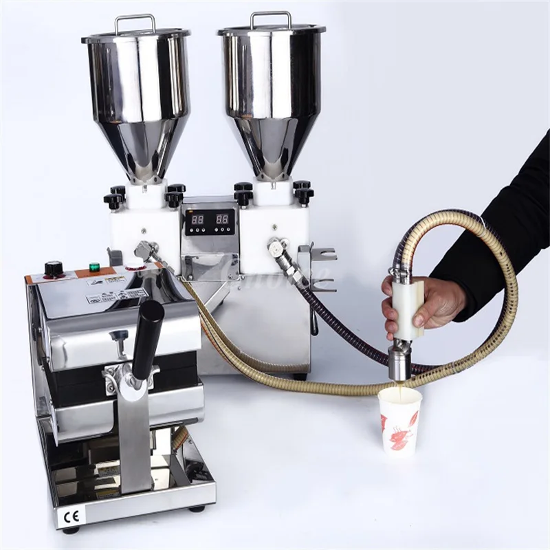 Double Cylinder Jam Filling Machine Cupcake Maker Taiyaki Maker Jam Filler Small Taiyaki Filling Making Machine Cream Filler