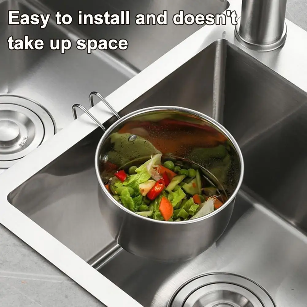 Kitchen Sink Strainer Hanging Stainless Steel Sink Strainer Basket Kitchen Food Colander Corner Drain Basket for Efficient