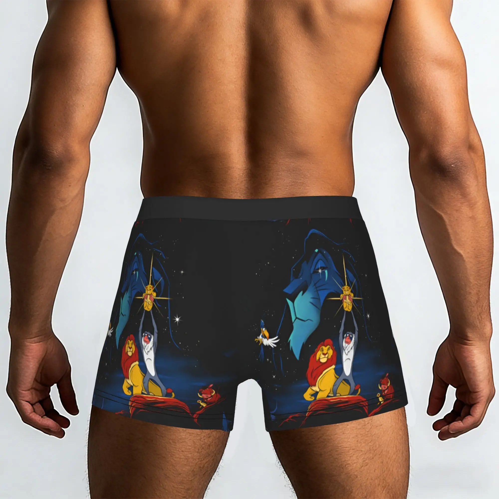 Custom The Lion Cartoon K-Kings Underwear Men Printed Anime Boxer Shorts Panties Briefs Breathable Underpants