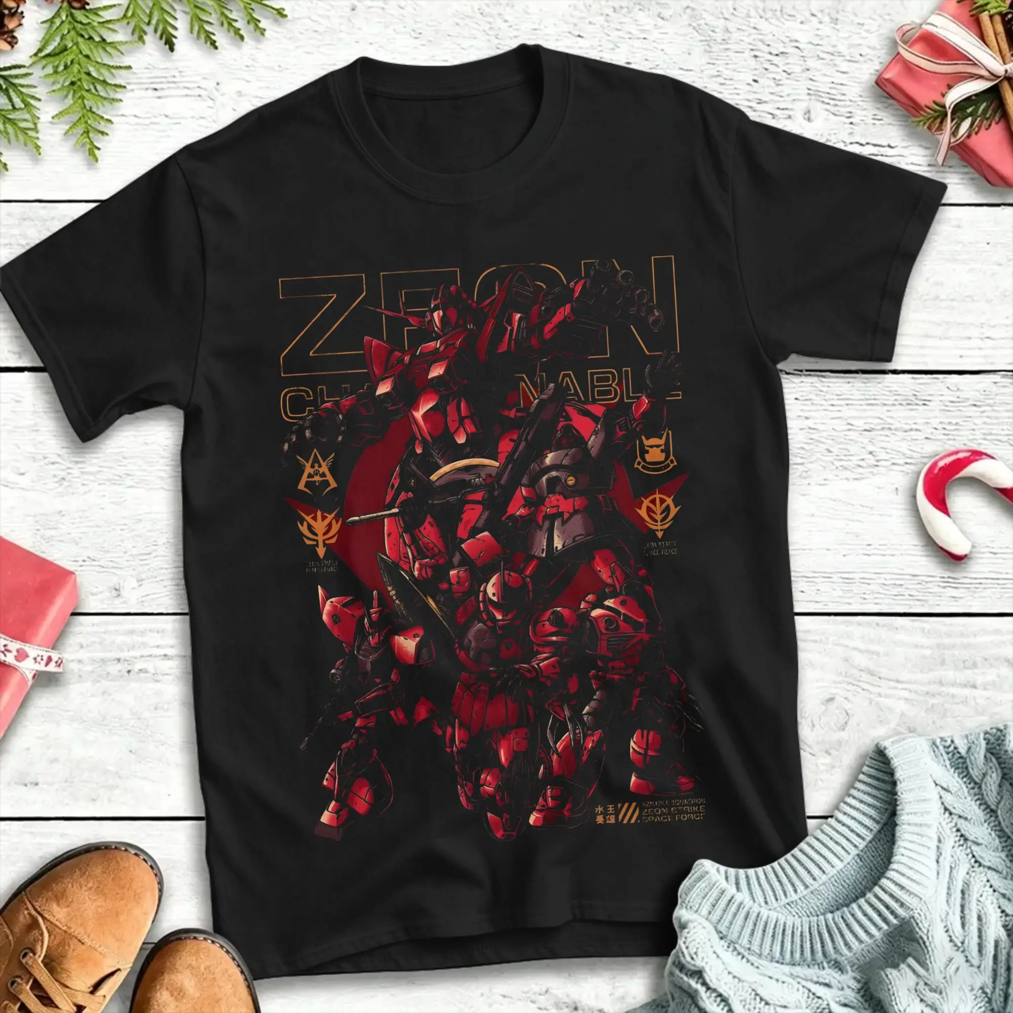 Mobile Suit  Zeon Char Aznable Red Comet Principality of ZEON T-Shirt Summer For Men Custom Logo Short Sleeve Y2K Funny Top Tees