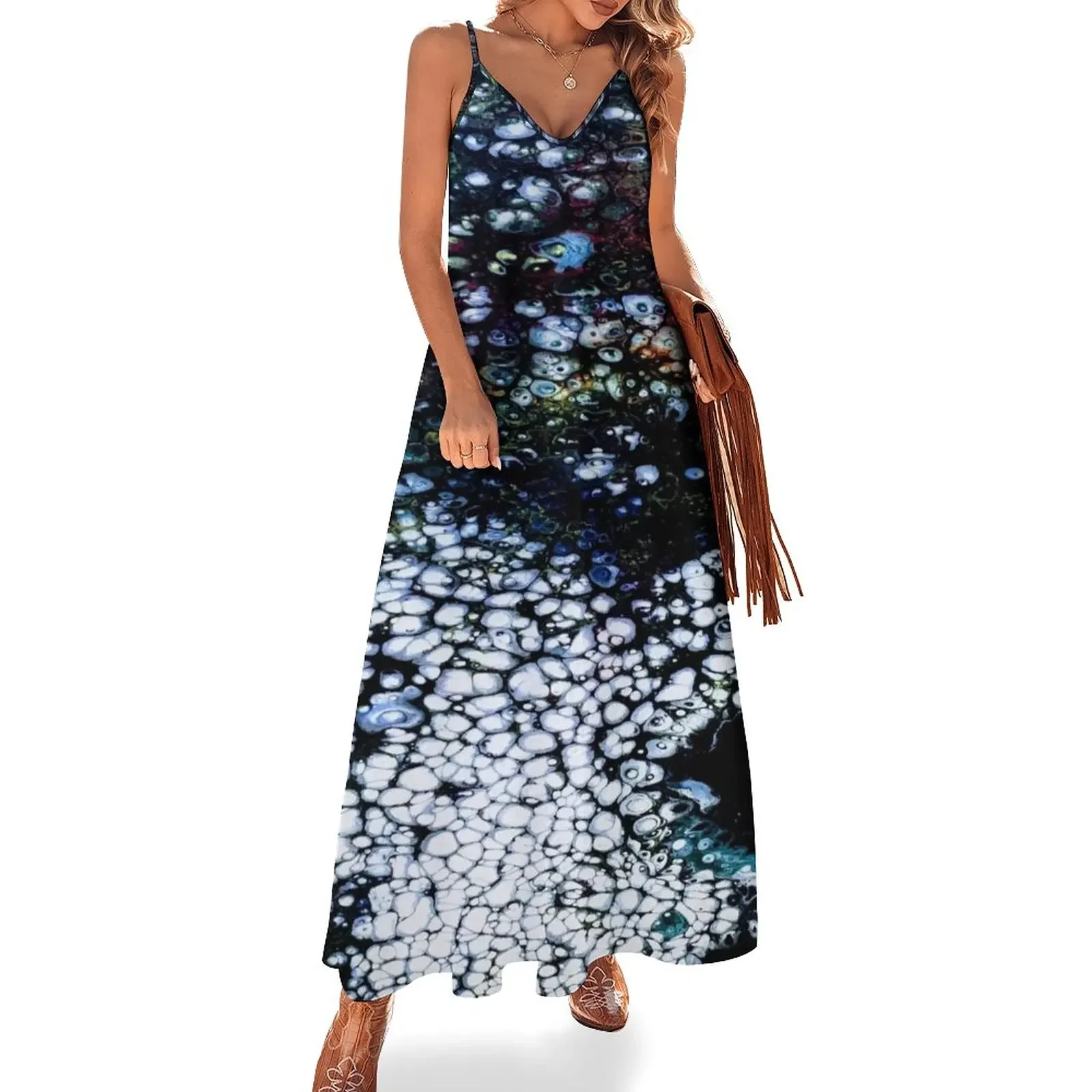 

Water Reflections Sleeveless Dress summer dress daily summer dresses Woman dresses long dress women