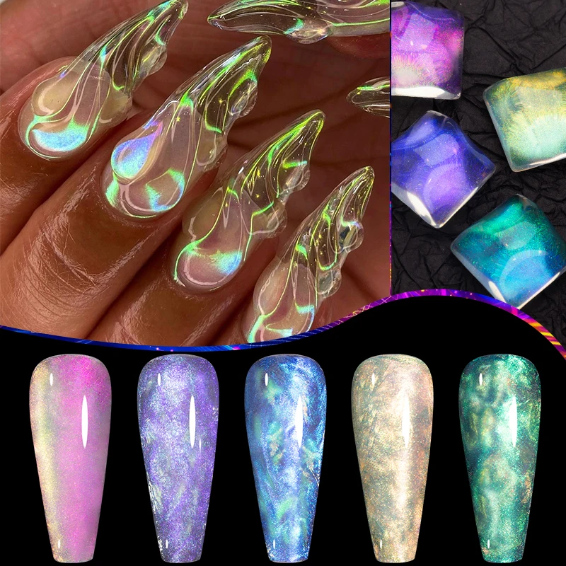 PUENTE 15ML Aurora antiadhésif Extension de main Gel pour ongles constructeur solide Gel pour ongles 3D sculpture fleur tremper UV Gel pour Nail Art