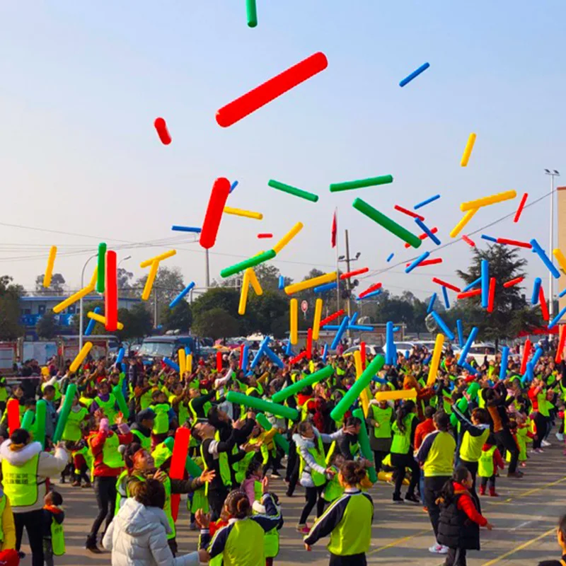 Funy longues bâtons Parent enfant jeu interactif maternelle jouets d'eau en plein air Concert bâton gonflable accessoires de jeu de construction d'équipe