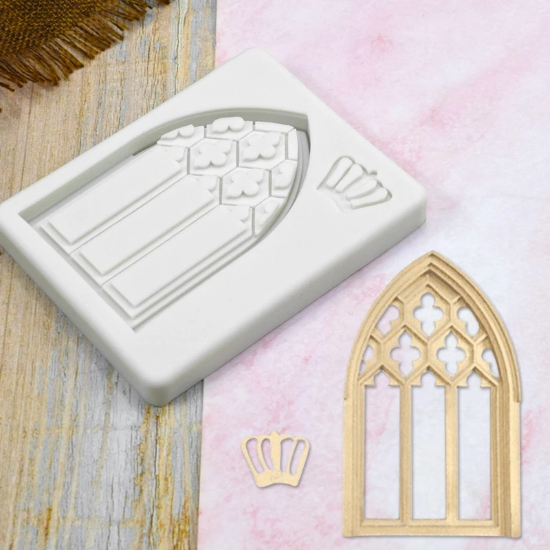 Window Mold Craft Cake Chocolate Clay Soap Decorating Family Home