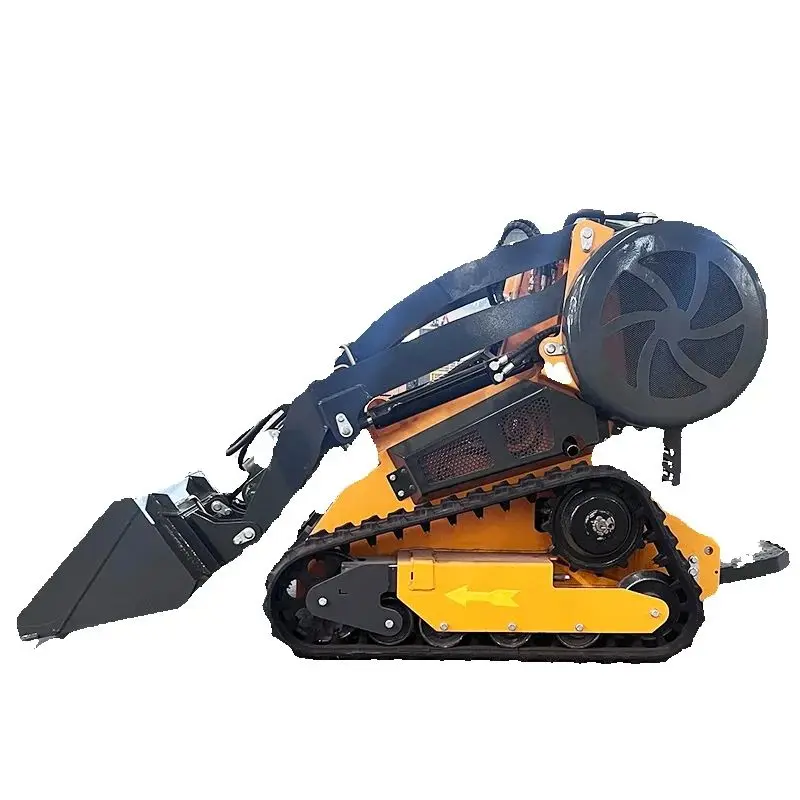 

Euro 5 EPA Kubota Diesel Skid Steer Mini Track Skid Steer Loader 400KG With Forest Mulcher Lawn Mower