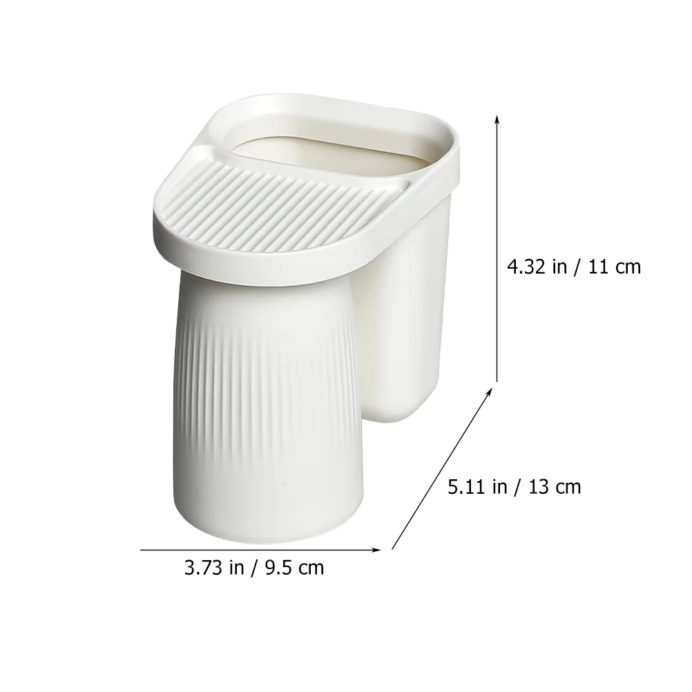 

Wall-Mounted Toothbrush Holder Organizer Self-Adhesive Storage Rack For Bathroom Kitchen Home Magnetic Cup Stainless Steel