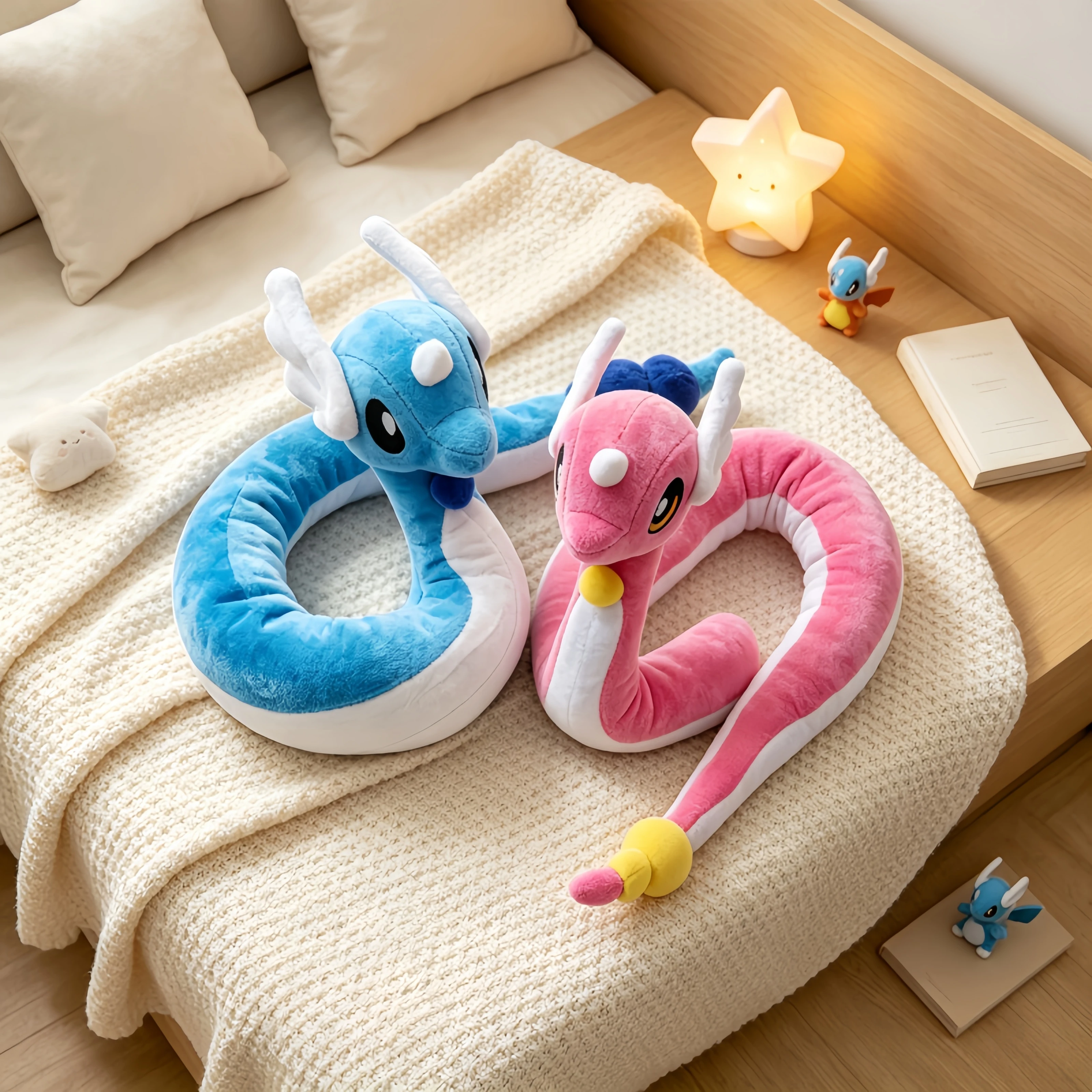 Pokemon Dragonair Plush Toys Soft Cute Blue/Pink Anime Stuffed Peluche Cartoon Dolls for Kids Christmas Gift Ornament
