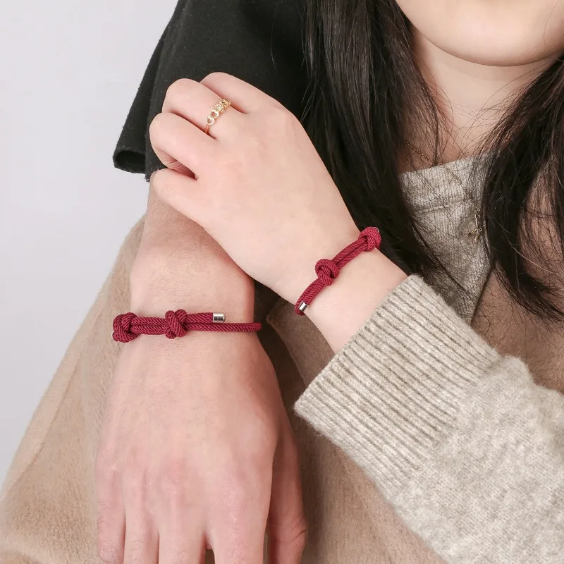 Minimalist Milan Rope Bracelet Women Men Handmade Solid Color Adjustable Lucky Red Thread Unisex Couple Jewelry Bracelet Gifts