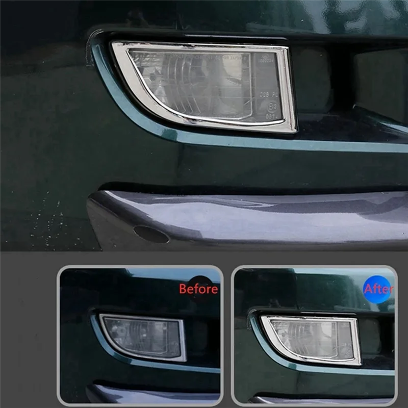 

Classy-1Pair Chrome Front Fog Light Cover Front Fog Light Cover Automobile Replacement Parts For Toyota Barracuda Prado FJ120 20