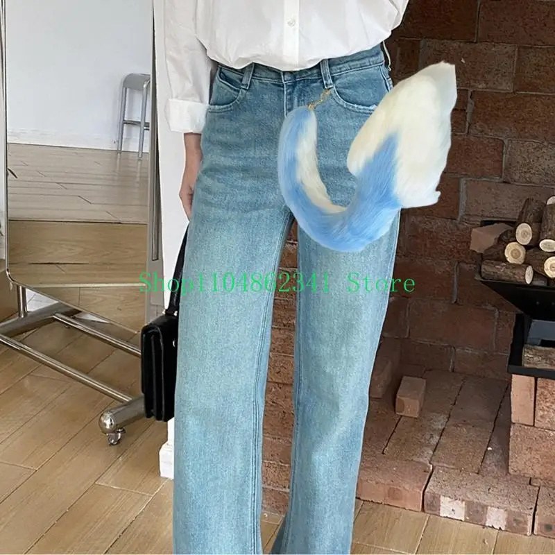 5ASD Fuce Furx Foxes Tail Tailchain Furs Foxes Tail Keyring Borse Borse Charms