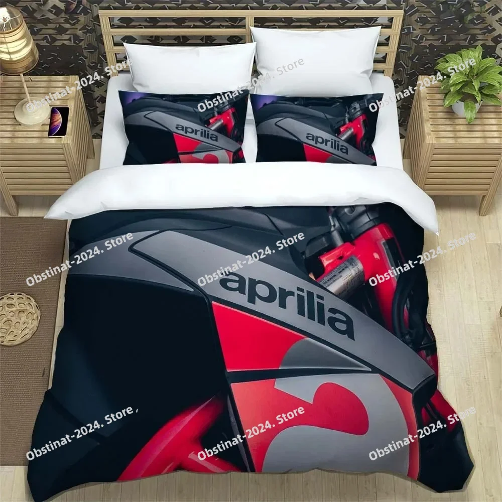 

Motorcycle Fleet A-Aprilia Bedding Set Single Twin Full Queen King Size Bed Set Adult Kid Bedroom Duvet cover Set Home Textiles