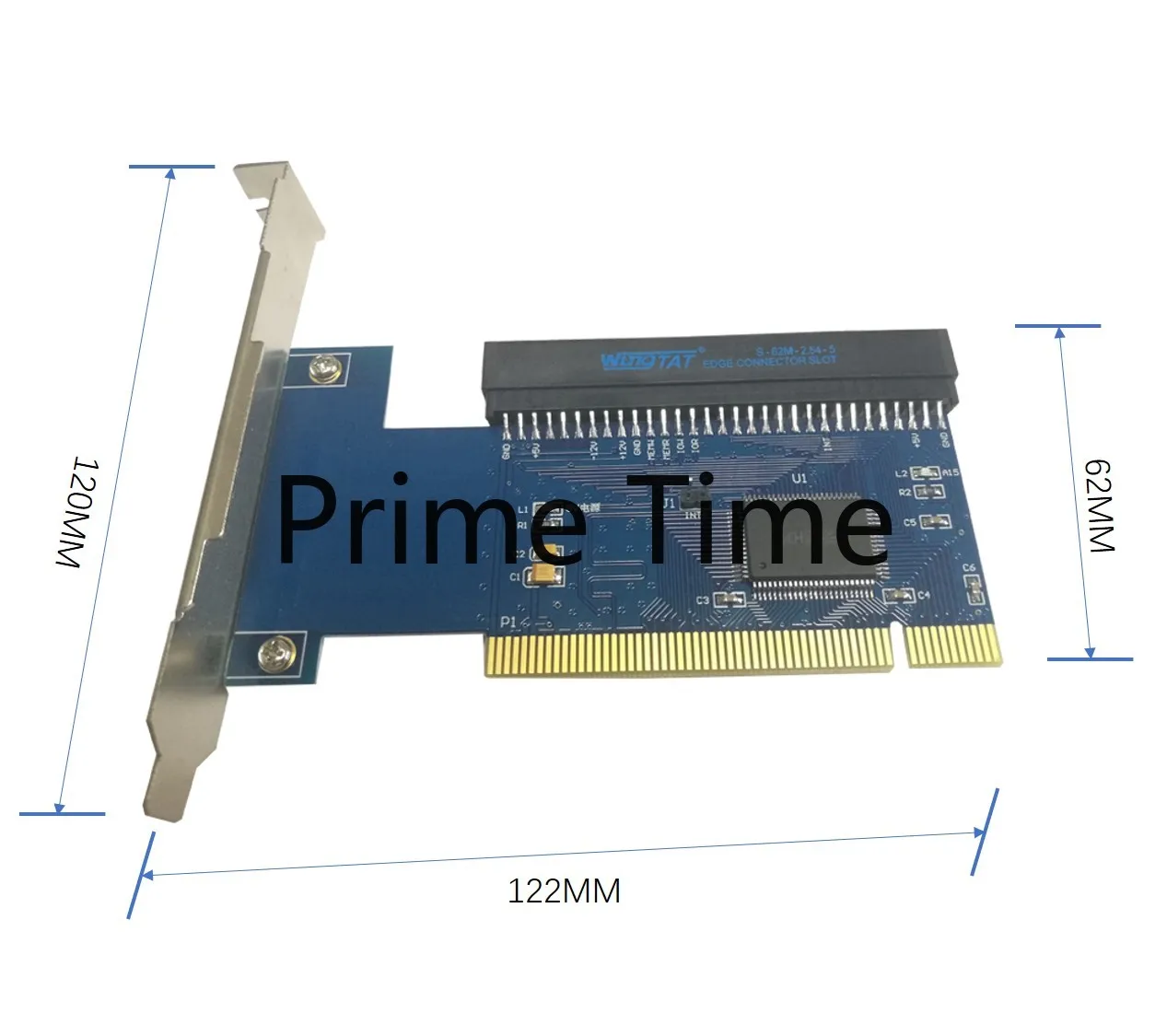 32 بت PCI إلى 8 بت بطاقة ISA 62 دبوس لوحة محول مجلس التنمية التحكم نقل بطاقة الضرائب الصوت الضريبي