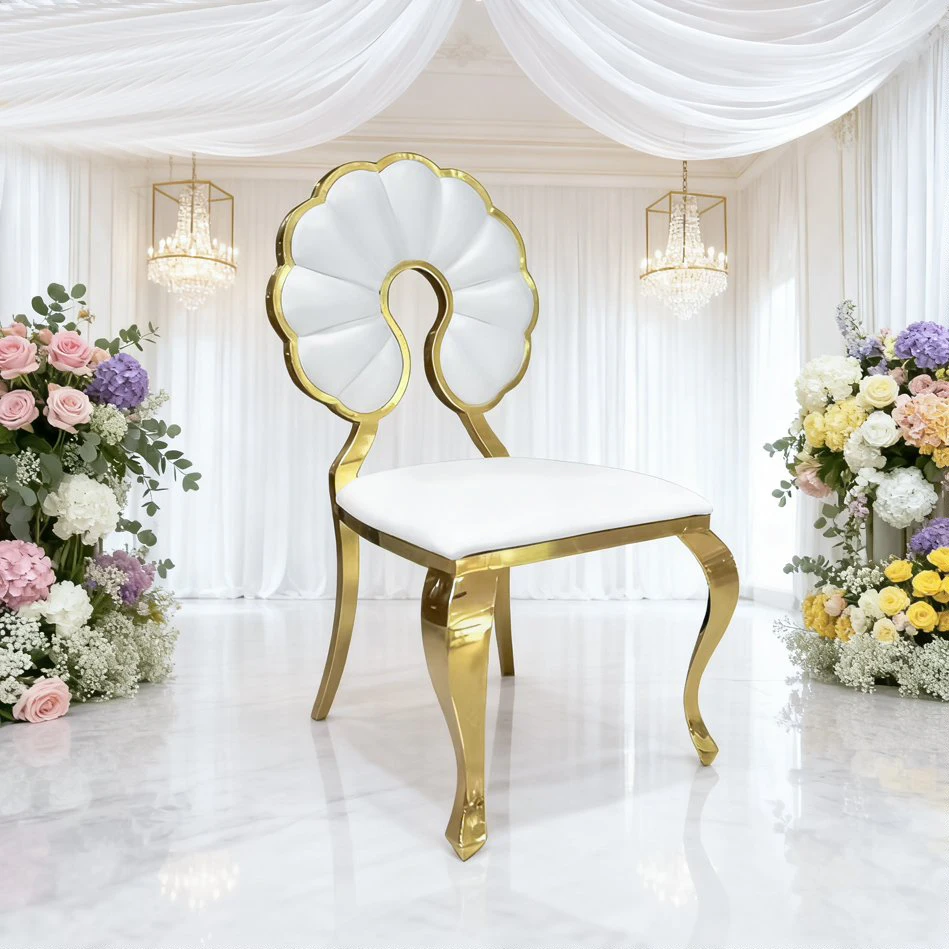 36pcs f30 Customizable Royal Throne Chairs Stainless Steel Modern Dining Chairs for Wedding Banquet Home Decor ivy385