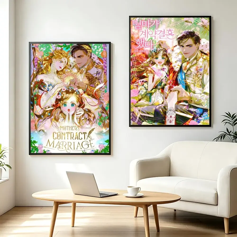 Comic Mother’s Contract Marriage Poster HD Printing Fresh and Nordic Home Decor Wall Art for the Living Rooms Hallways Gift