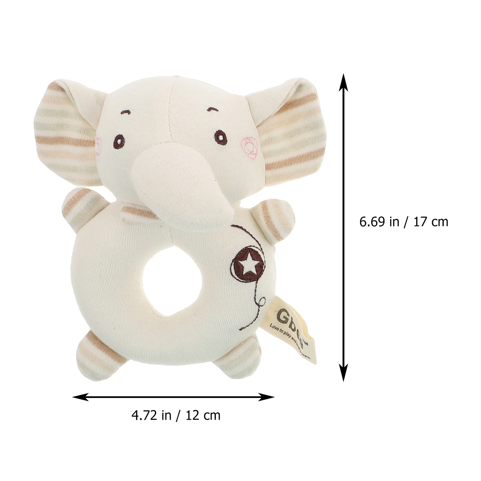 

2 Pcs Hand Bell Rattle Toys Baby Music Cotton Ivory Stuffed Handheld Toddler Percussion Sound Musical Instruments