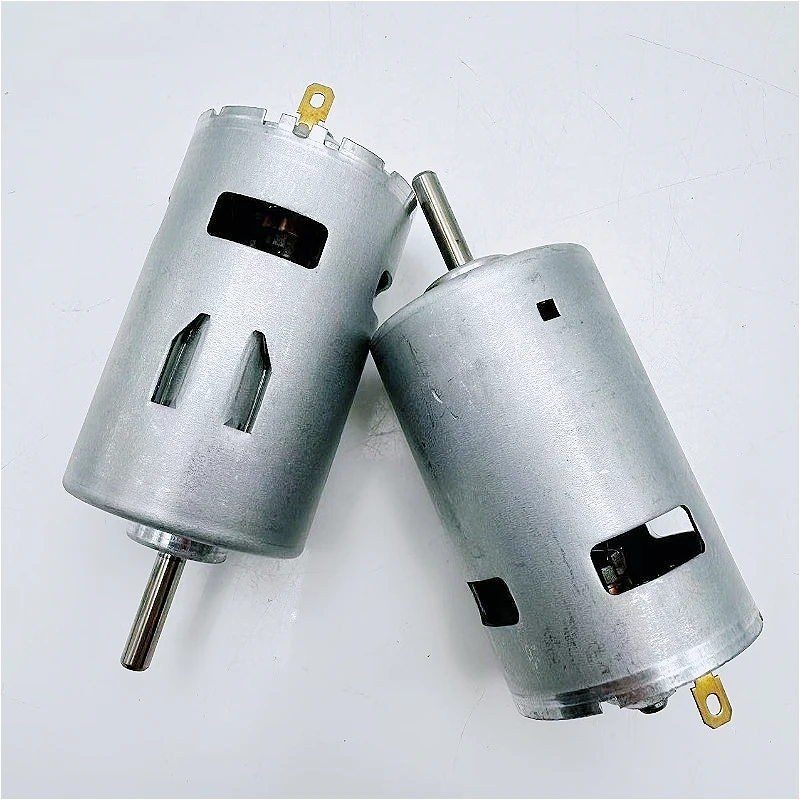 775 DC 18V モーター 8000RPM 120W デュアルボールベアリング、冷却ファン内蔵 - 芝刈り機用ハイパワー C/D タイプ