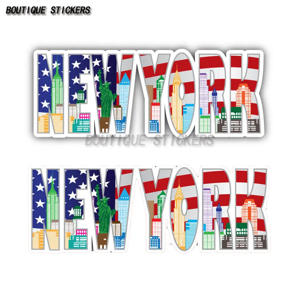 New York City American Slogan Car Decal Waterproof Polyethylene Decal Car Motorcycle Off road Vehicle External Accessories